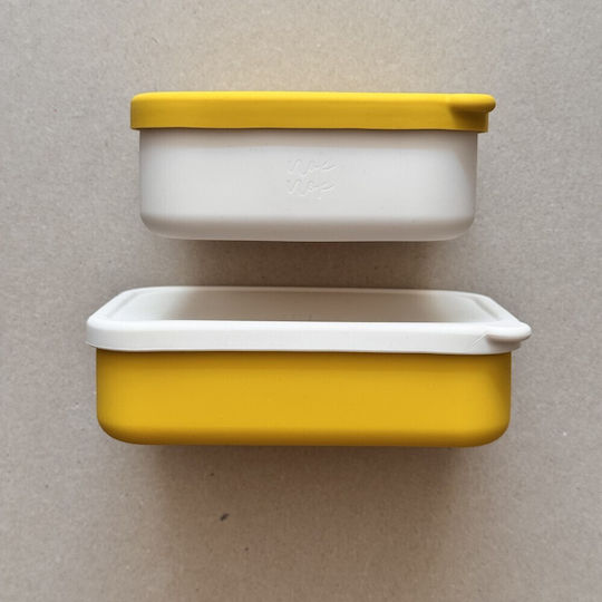 Cutie De Prânz Albă Galbenă Snackbox White Yellow