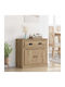 Wall Living Room Display Cabinet made of Particleboard with Glass Artisan Oak 70x35.5x67.5cm