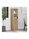 Витрина за дневна от ПДЧ със стъкло Artisan Oak 35x37x142см