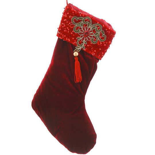 Christmas Decorative Fabric Red Socks