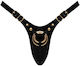 Leatherette Harness Fabulous One Size Black Glossy