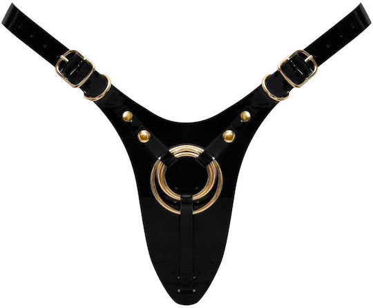 Leatherette Harness Fabulous One Size Black Glossy