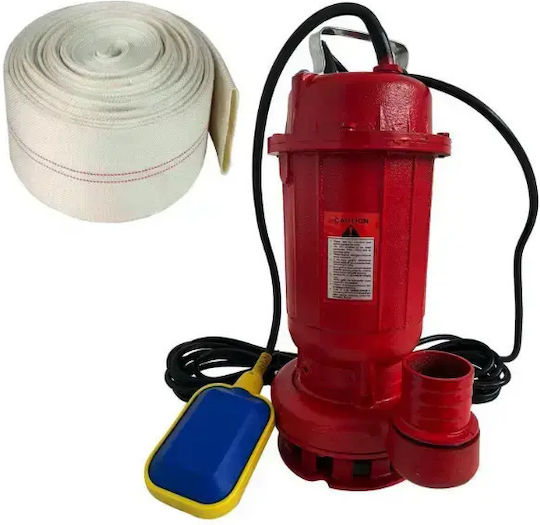 Pachet Pompă Apă Murdară cu Flotor Wqd10 1.1 Kw 10 M3/h 2 Inch Include Furtun de Incendiu de 2 Inch 20 M Inclus Cobi Smart