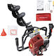 COBI1606 Găuritoare pentru pământ Benzină fără arbore 52cc cu Putere de Cal 2.5hp