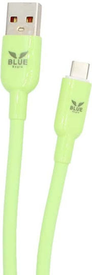 Blue Eagle Be-dcac-04 Silicone Data Cable USB-A to USB Type-C 1m Green