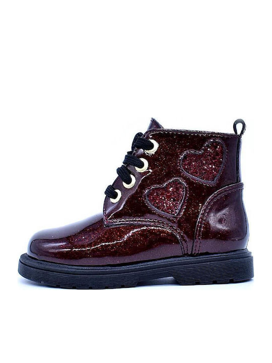 Bibelot Anatomice Ghete Copii din Piele Burgundy