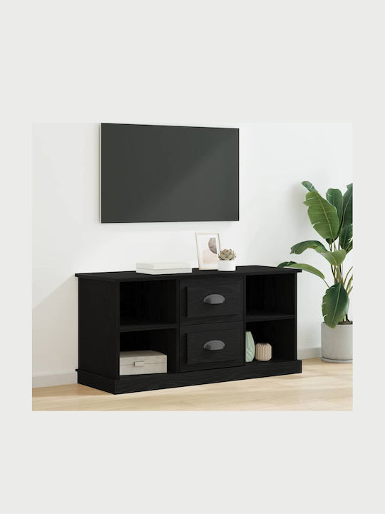 Έπιπλο Τηλεόρασης Μαύρη Οξυά Μ99.5xΠ35.5xΥ48cm