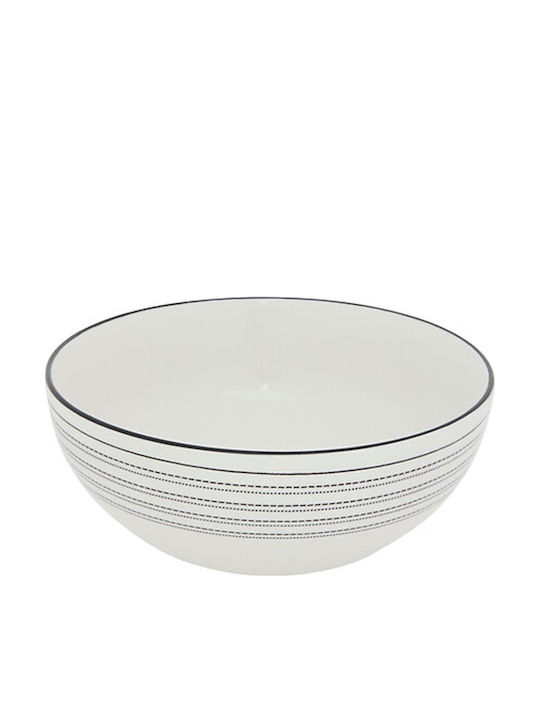 Atmosphera Lunova Salad Bowl Ceramic White 23x23x8.8cm