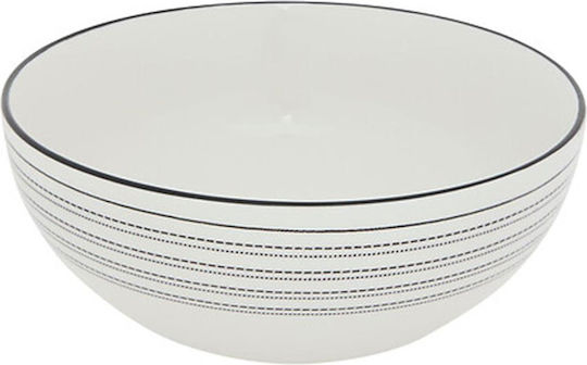Atmosphera Lunova Salad Bowl Ceramic White 23x23x8.8cm