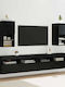 Living Room TV Unit with Lighting Black Beech L30.5xW30xH60cm