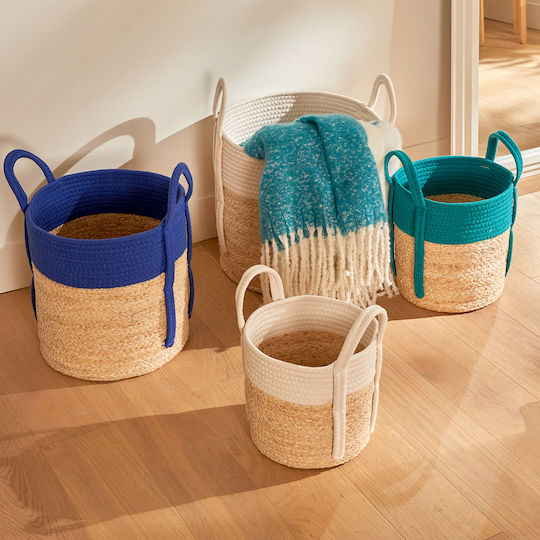 Storage Basket Wicker Beige 4pcs