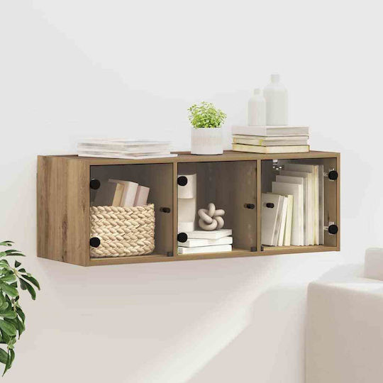 Wall Living Room Cabinet Made of Particle Board Artisan Oak 102x37x35cm