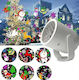 Christmas Spotlight RGB 16 Christmas Motifs Andowl Q-rg22 White