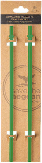 Estia Estia Spare Straws Straw Tumbler XL 900ml Panathinaikos BC 2 Pieces 01-36225