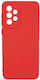 Samsung Galaxy A33 5G Silky Soft Touch Silicone Red Camera Protection Case