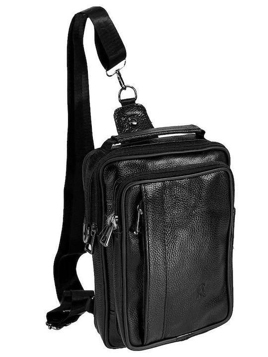 Across Herren Schulter / Crossbody Tasche Schwarz