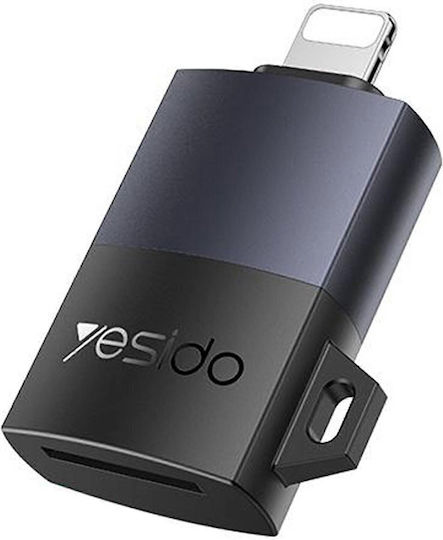 Yesido Converter Lightning male to Lightning female Gray 1pcs