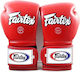 Fairtex Mănuși de Box din Piele pentru Competiție Roșii