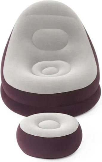 Inflatable Armchair for Indoor & Outdoor Use Footrest Bestway Comfort Cruiser Inflatable Lounger Armchair 75053