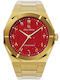 Paul Rich Herrenuhr 43mm Batterie mit Gold Metallarmband