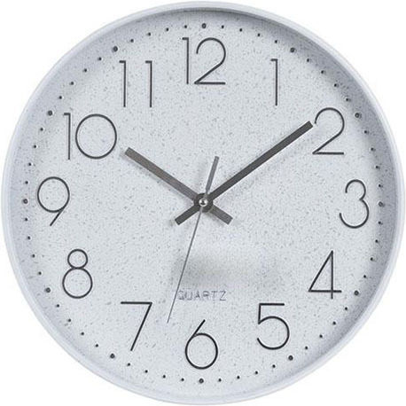 Wall Clock Plastic White 30x4.2cm