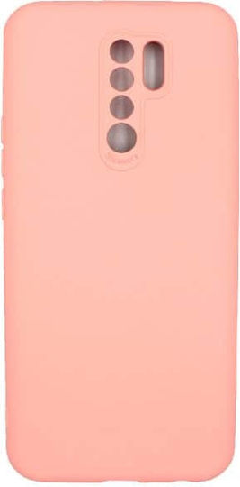 Handyhülle Xiaomi Redmi 9 Silky Soft Touch Silikon Rosa Kameraschutz