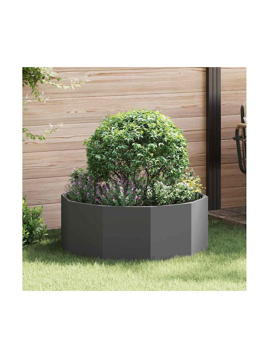 vidaXL Ghiveci Metal Negru 90x90x35cm.