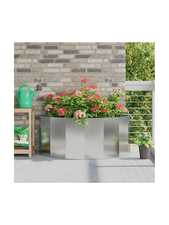 vidaXL Topf Metallisch Silver 120x120x50cm.