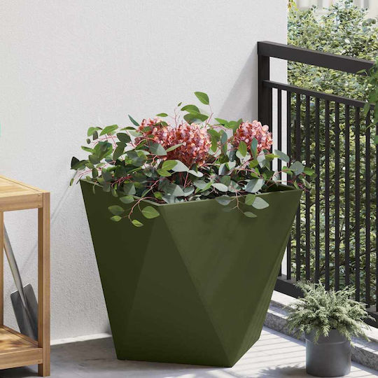 vidaXL Pot Metallic Green 50x50x50cm.