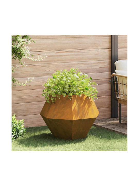 vidaXL Γλάστρα Μεταλλική Σκ Rusty 75x75x60εκ.