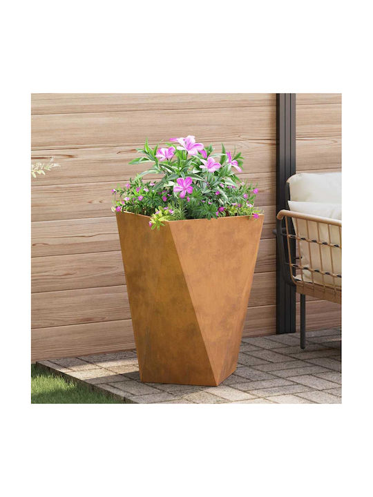 vidaXL Саксия Метал Sk Rusty 50x50x75см.
