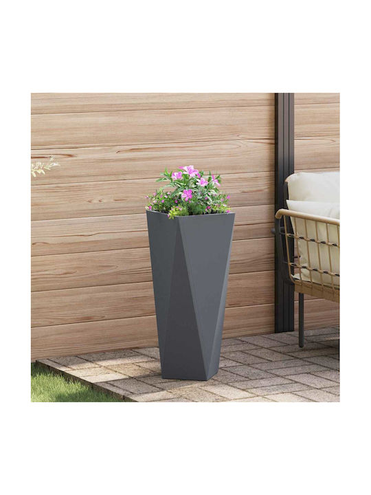 vidaXL Topf Metallisch Charcoal 30x30x75cm.