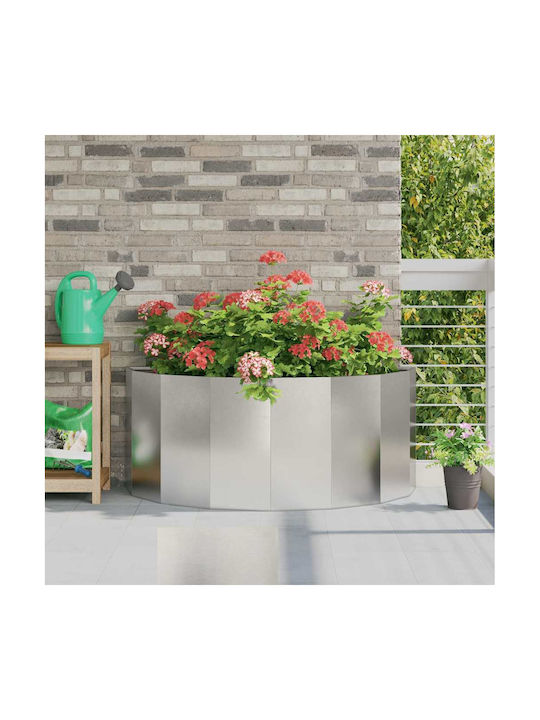 vidaXL Topf Metallisch Silver 120x120x50cm.