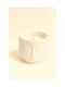 Handmade Aromatic Soy Candle Jar Embossed Face Design White 8x9cm 500g