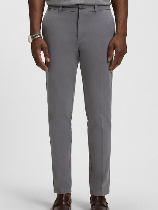 Boss Ανδρικό Παντελόνι Ελαστικό Slim Fit Dark Gray