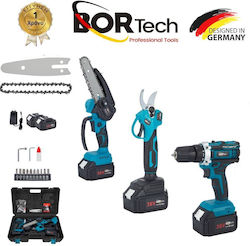 Bortech TS004 Σετ Αλυσοπρίονο, Παλμικό Κατσαβίδι & Ψαλίδι Κλαδέματος Bortech TS004 Σετ Αλυσοπρίονο, Παλμικό Κατσαβίδι & Ψαλίδι Κλαδέματος