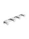 Bronze Art Wall-Mounted Bathroom Hook with 4 Positions Inox Silver