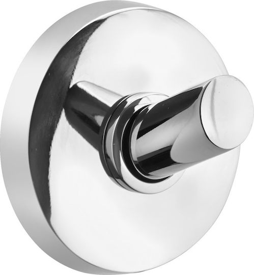 Bronze Art Кука За Банята Единична С Винтове 60x5см Inox Сребрист