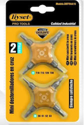 Liyset Σετ Μίνι Κατσαβίδια Torx & Τετράγωνα – 8 Μύτες T10-t30 & S0-s3 204619