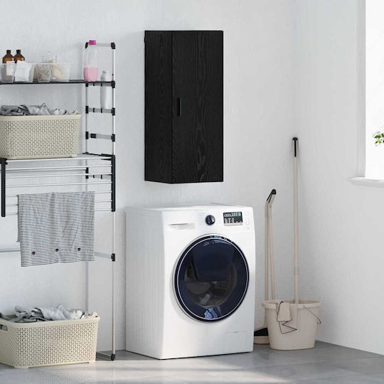 vidaXL Badezimmerschrank B34.5xT34xH90cm Schwarz