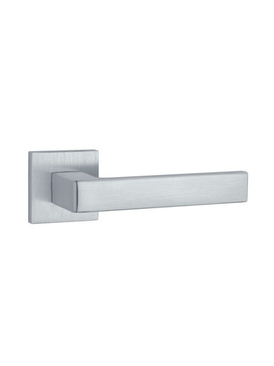 Finetto Hebel Vordertür mit Rosette Links Αrt.842012 Silber