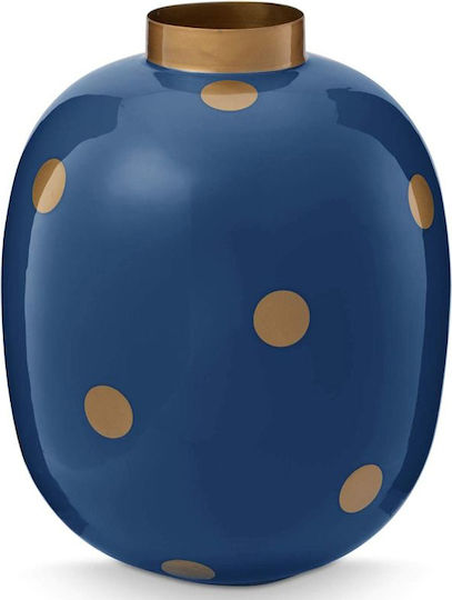 PiP Studio Metallische Blaue Vase