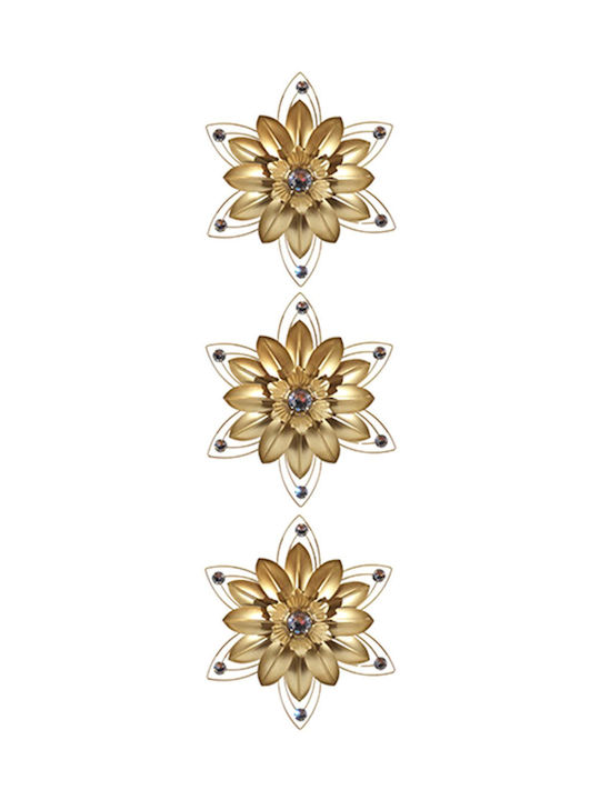 General Trade Wall Decor Gold Made of Metal 29x5x29cm 3 Pieces