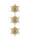 General Trade Wall Decor Gold Made of Metal 29x5x29cm 3 Pieces