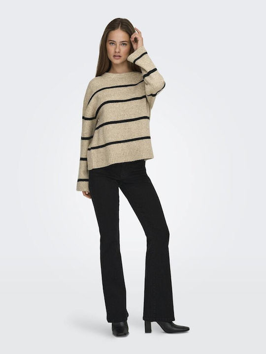 Only Women's Long Sleeve Sweater Woolen Striped...