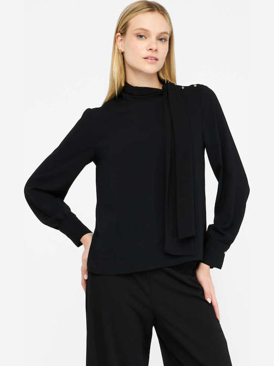 Liu Jo Bluza Damă Mânecă Lungă Neagră