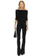 Women's Sweater with 3/4 Sleeve Black
