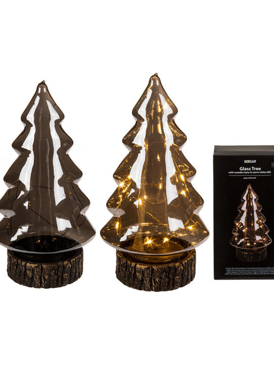 Christmas Decorative Illuminated Glass Tree 21cm Battery