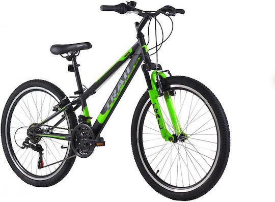 Trail 24" Kinder Fahrrad Mountainbike Μαύρο/Πράσινο