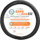 Cartech Car Steering Wheel Cover with Diameter 38cm Leather Black with Black Stitching